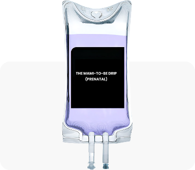 Luxury Prenatal IV Infusion for expecting mothers. Feel good. Glow bright. You’re doing amazing, Mami. Ingredients: Normal Saline or Lactated Ringers, Vitamin B12, Vitamin B6, B Complex.<a href="#" style="text-decoration: underline; color: black; font-size: 16px;"> More details </a>
